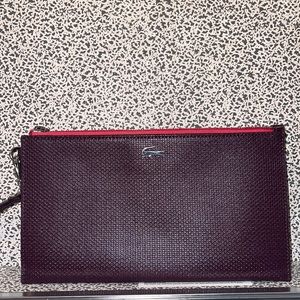 Lacoste Leather Burgundy Pouch ✨